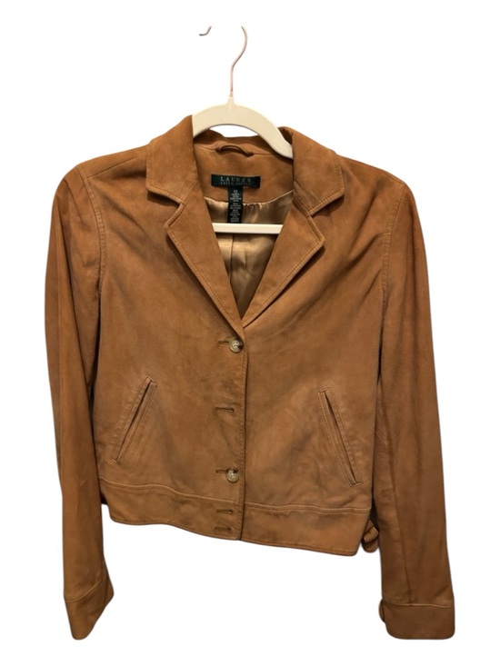 Lauren Ralph Lauren Jackets & Blazers - Lauren Ralph Lauren Camel Suede Button-Front Blazer Jacket